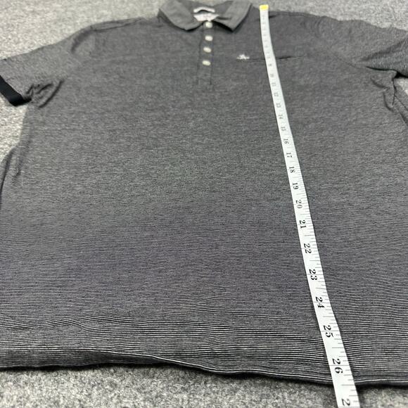 Penguin Heritage Slim Fit Gray Black Short Sleeve Collared Polo Shirt Size Large - Picture 4 of 7